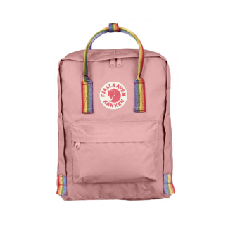 Рюкзак Канкен розовый с радужными ручками спереди